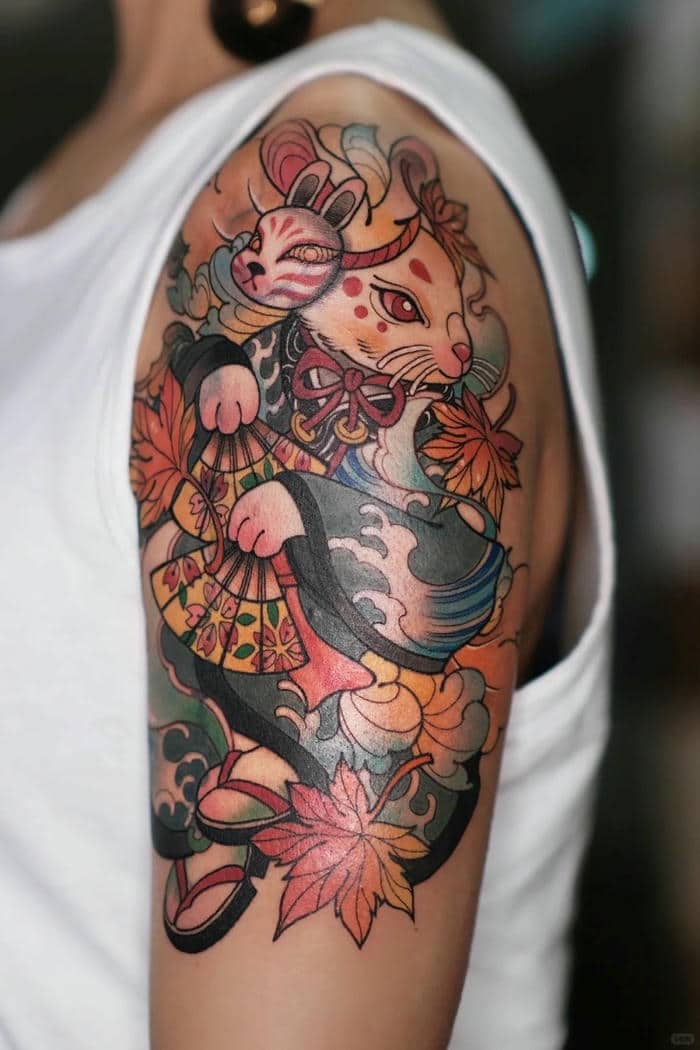 ลายสักกระต่ายญี่ปุ่น-1