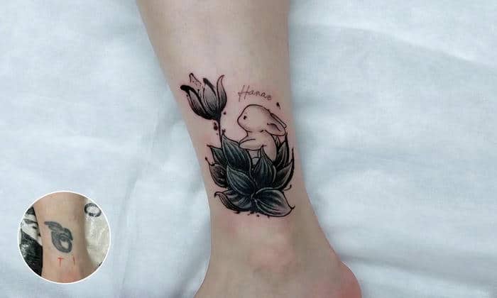 ลายสักที่ข้อเท้าผู้หญิง