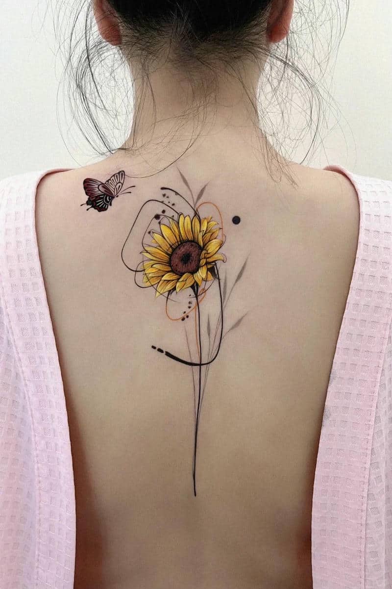 ลายสักรูปดอกทานตะวัน