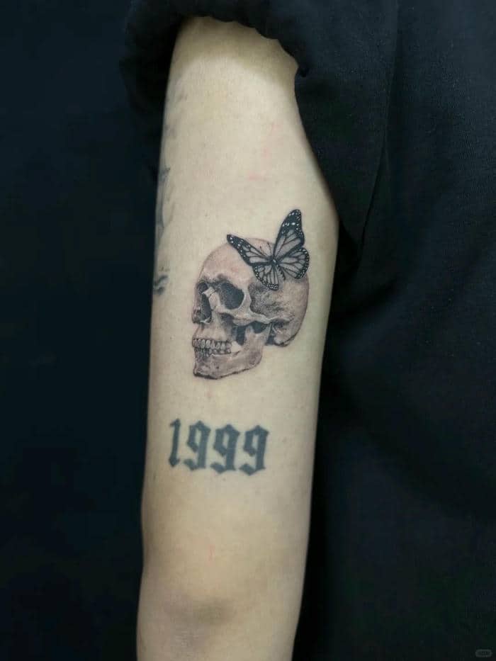 ลายสักรูปหัวกะโหลก-1