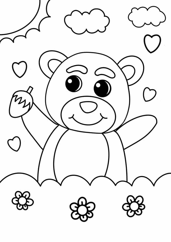 หมี ระบายสี-2