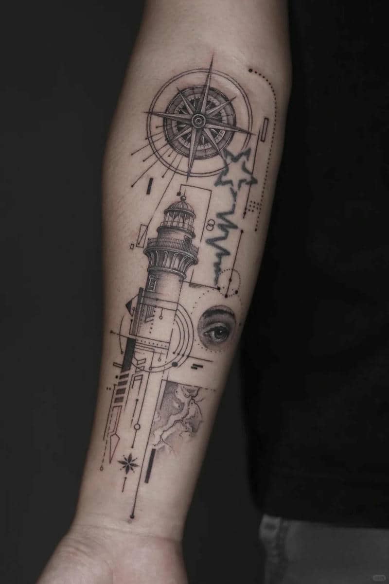 เข็มทิศ ลายสัก