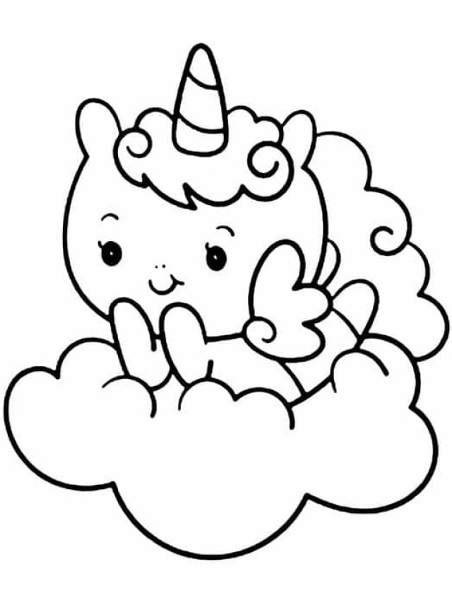 ภาพ ระบายสี ยูนิคอร์น-1