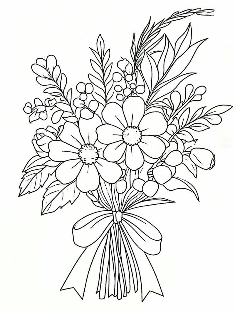 ภาพ ดอกไม้ระบายสี