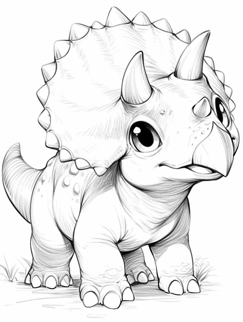 ภาพ ระบายสี ไดโนเสาร์-1
