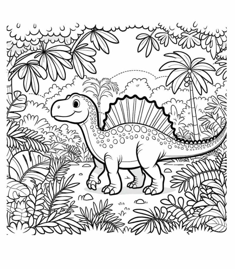 ระบายสี ไดโนเสาร์ 5 ภาพ