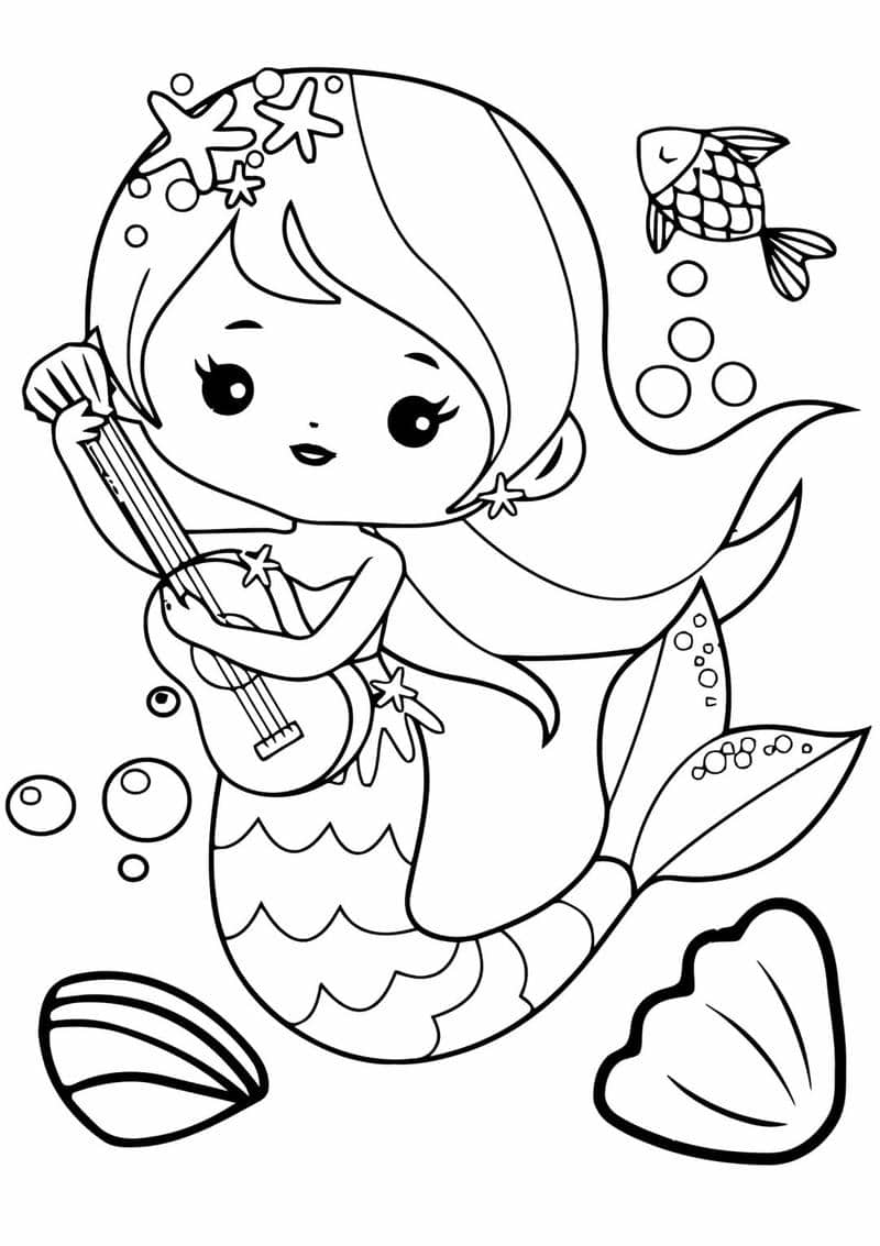 รูประบายสี นางเงือก-3