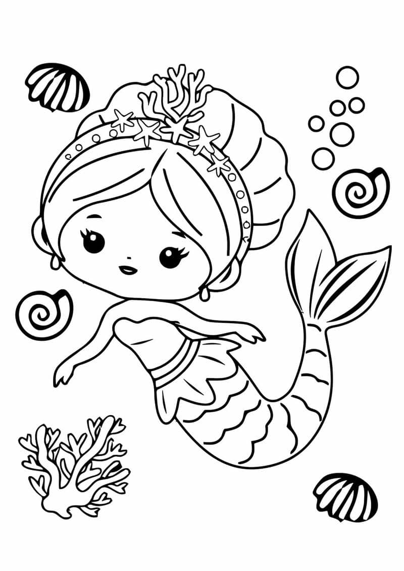 รูประบายสี นางเงือก-4