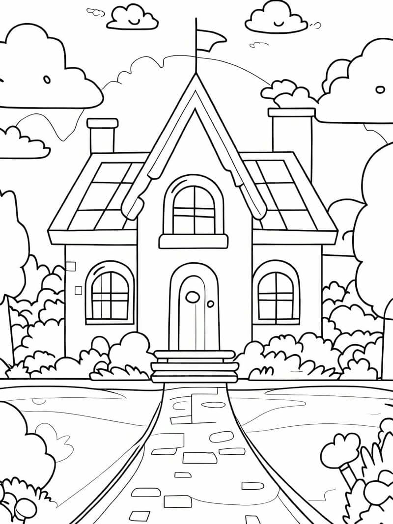 รูประบายสี บ้าน-1
